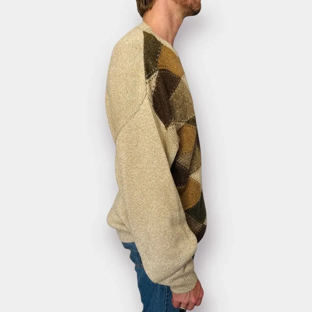 Vintage 90s St. John's Bay Tan Brown Sweater‎ Size XXL